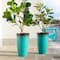 Glitzhome® Oversized Turquoise Honeycomb Textured Tall Plastic Planters, 2ct.